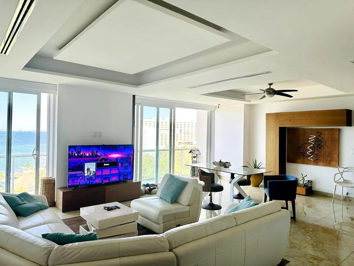 Punta Me Luxury Apartment Beach Front & Ocean View In The Best Location Of كانكون المكسيك